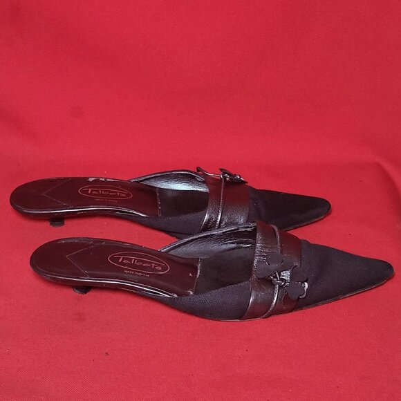 Talbot Black Pumps Low Heel Mules 5 1/2 M - Picture 13 of 13